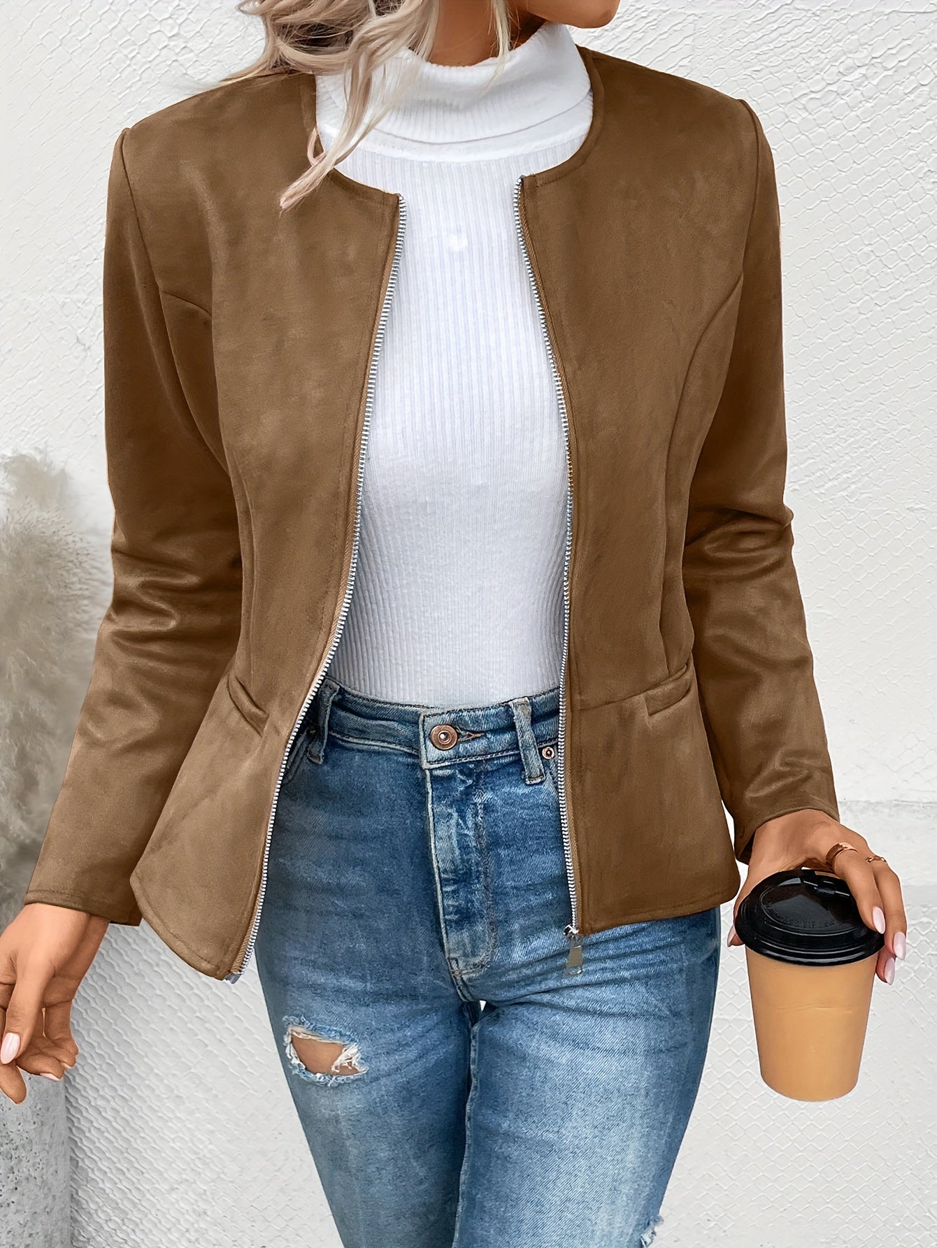 Isolde™ | Slim Fit Jacka med Dragkedja