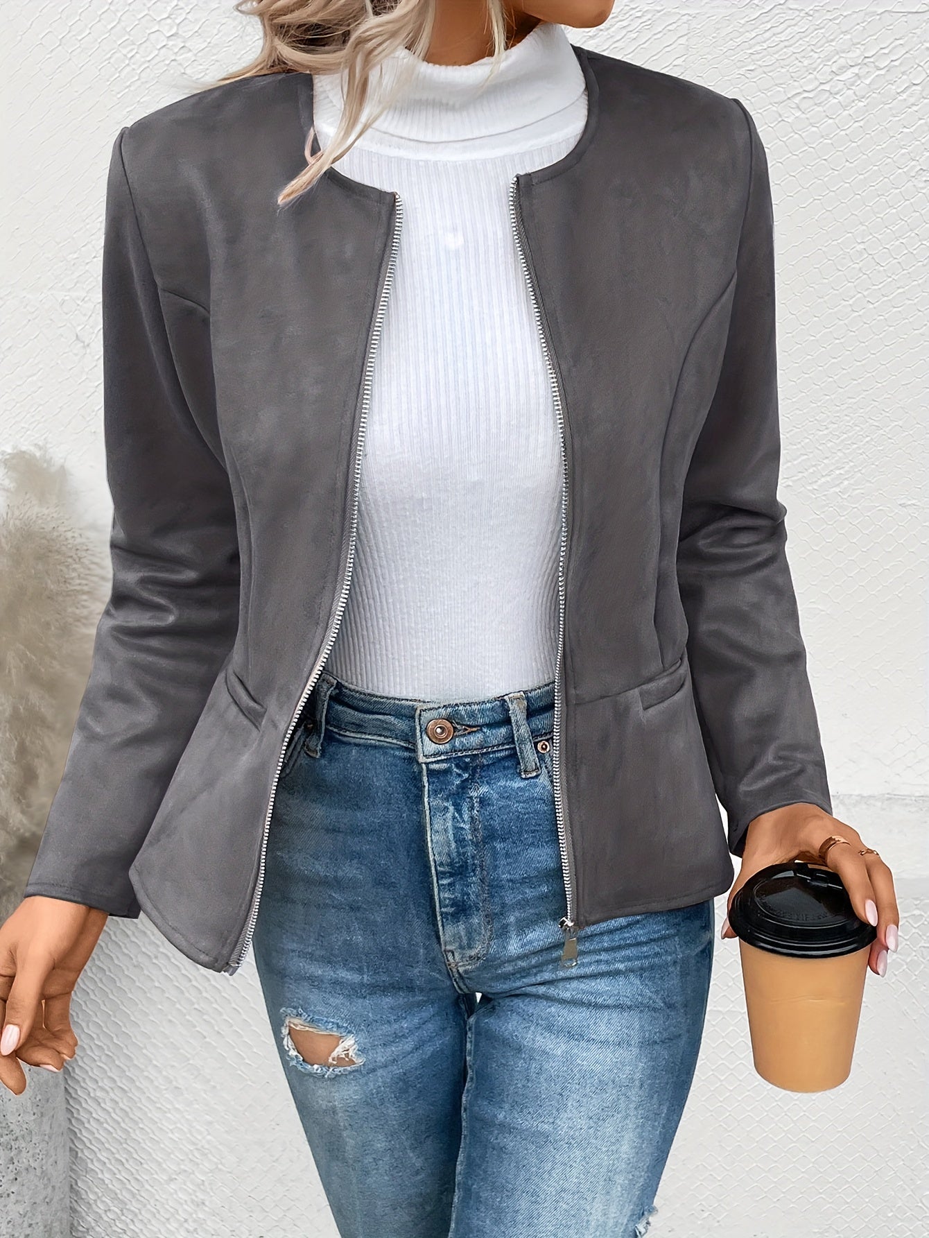Isolde™ | Slim Fit Jacka med Dragkedja