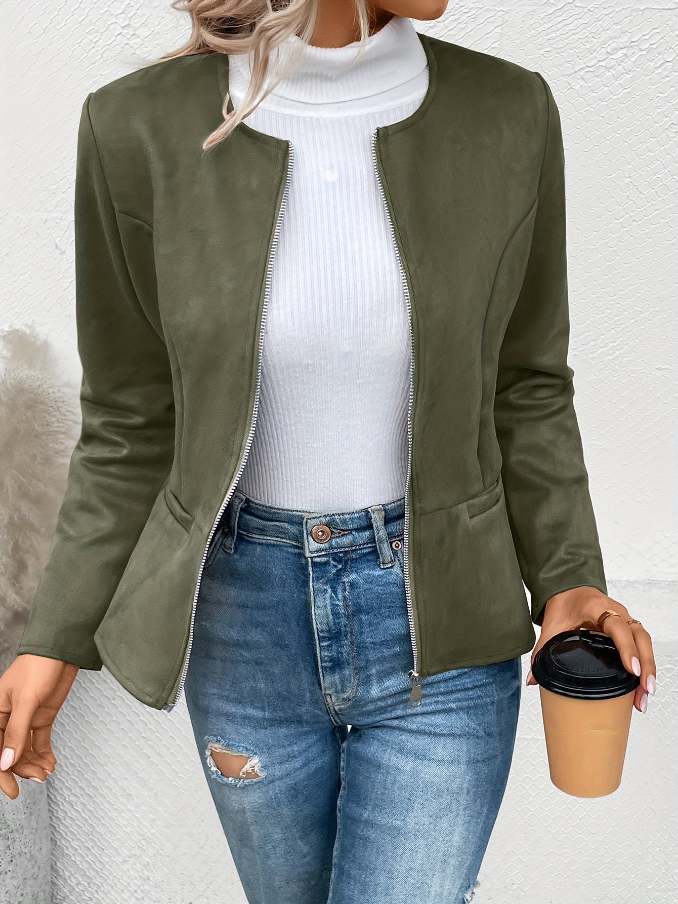 Isolde™ | Slim Fit Jacka med Dragkedja