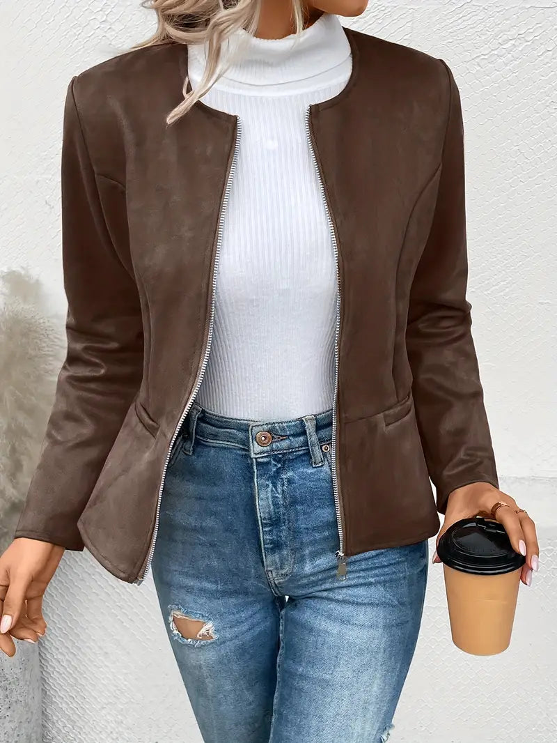 Isolde™ | Slim Fit Jacka med Dragkedja